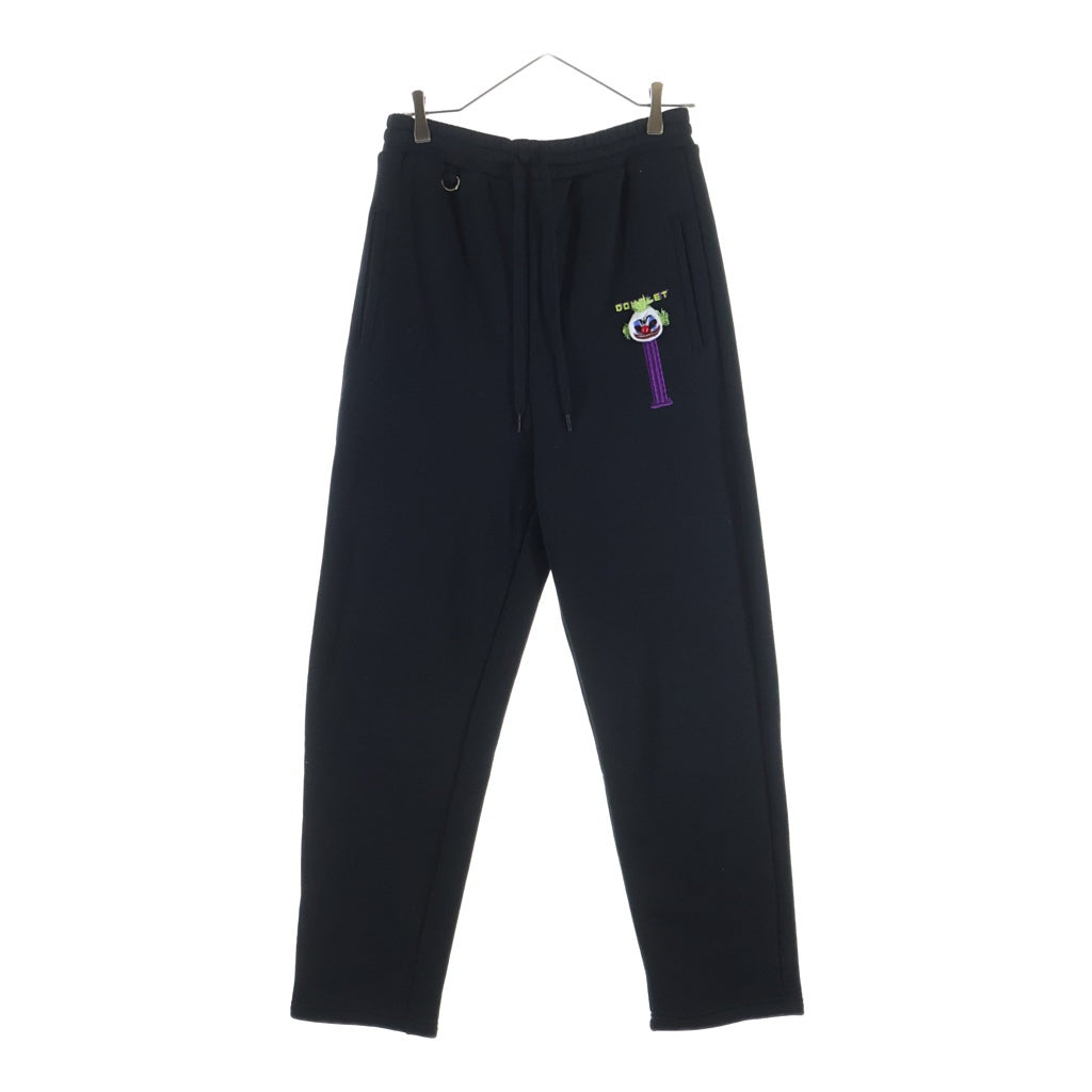 doublet(ダブレット) 21AW PUPPET EMBROIDERY SWEAT PANTS 21AW26CS193 パペット エンブロイダリー スウェットパンツ ブラック