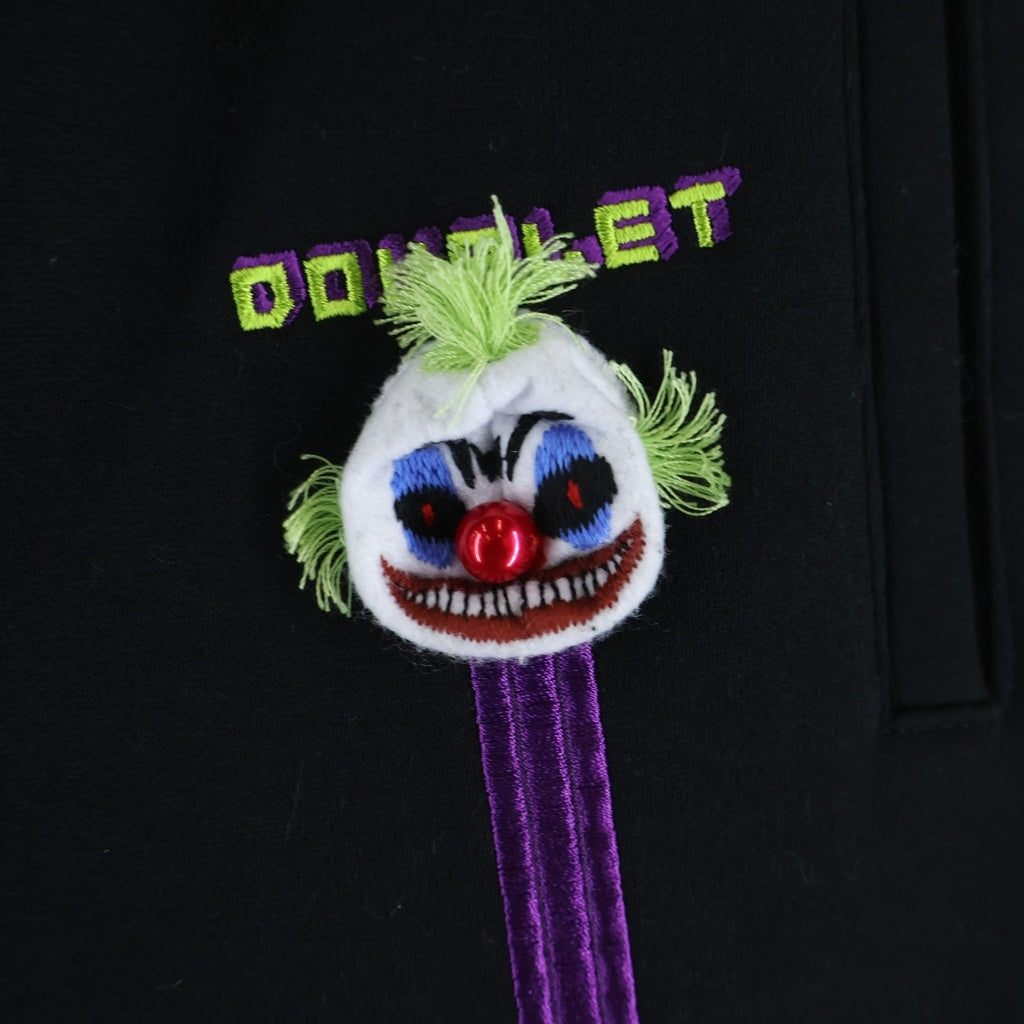 doublet(ダブレット) 21AW PUPPET EMBROIDERY SWEAT PANTS 21AW26CS193 パペット エンブロイダリー スウェットパンツ ブラック