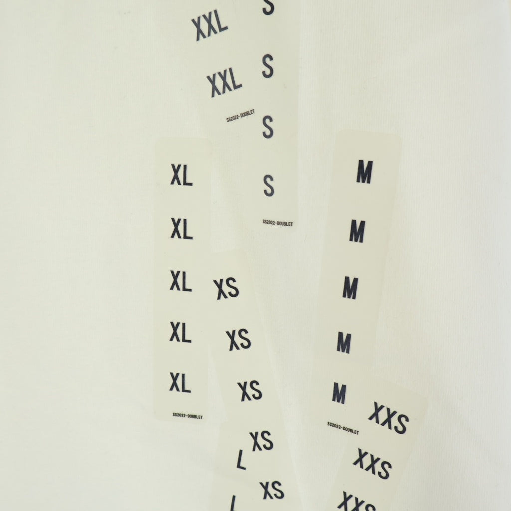doublet(ダブレット) 22SS STRETCHING OVERSIZE LONG SLEEVE T-SHIRT 22SS06CS218 ストレッチング オーバーサイズ クルーネック長袖Tシャツカットソー ロンT ホワイト
