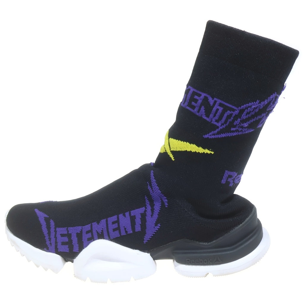 VETEMENTS(ヴェトモン) ×Reebok Metal Sock Runner UAH19RE5 メタルソックスランナー ソックスブーツ ブラック レディース