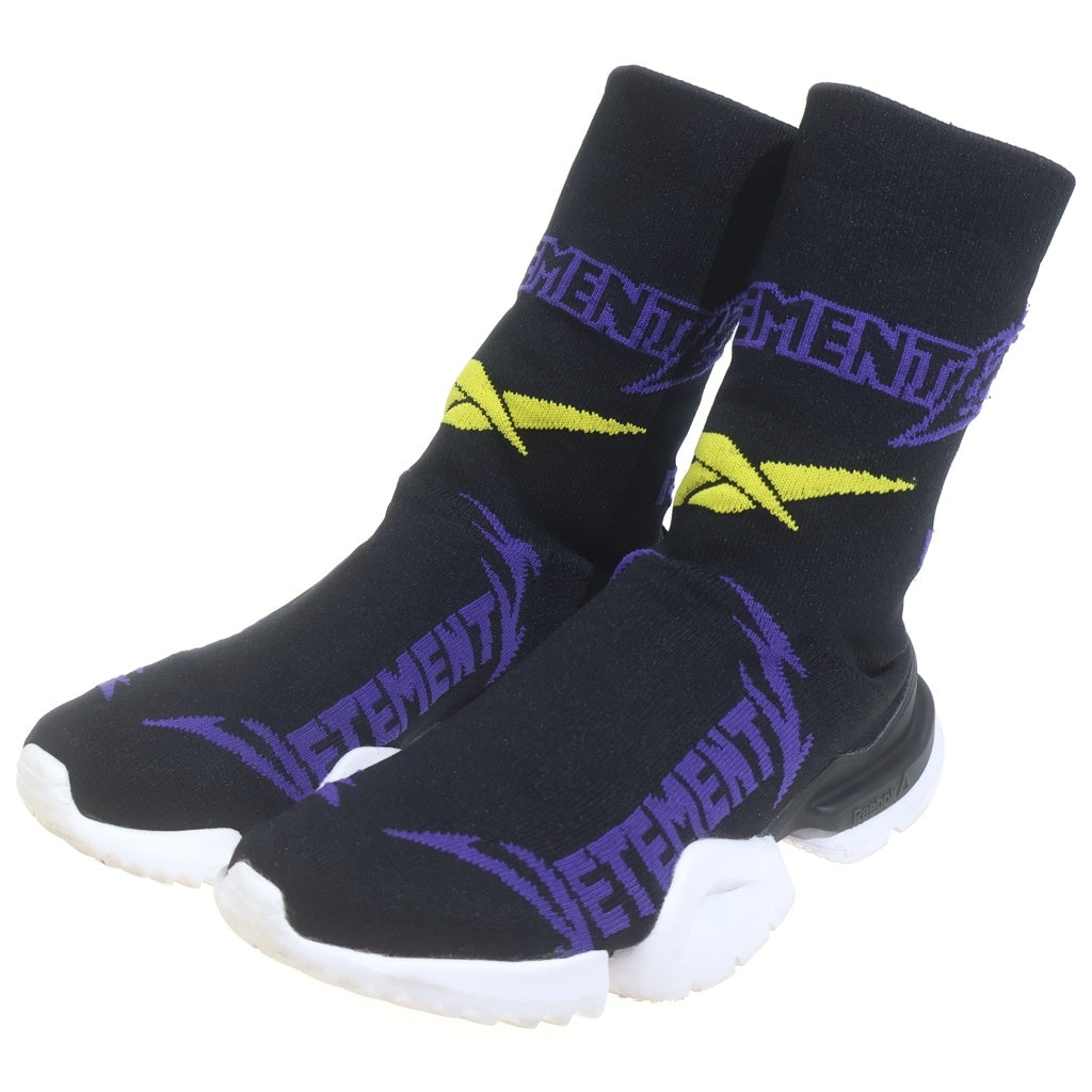 VETEMENTS(ヴェトモン) ×Reebok Metal Sock Runner UAH19RE5 メタルソックスランナー ソックスブーツ ブラック レディース