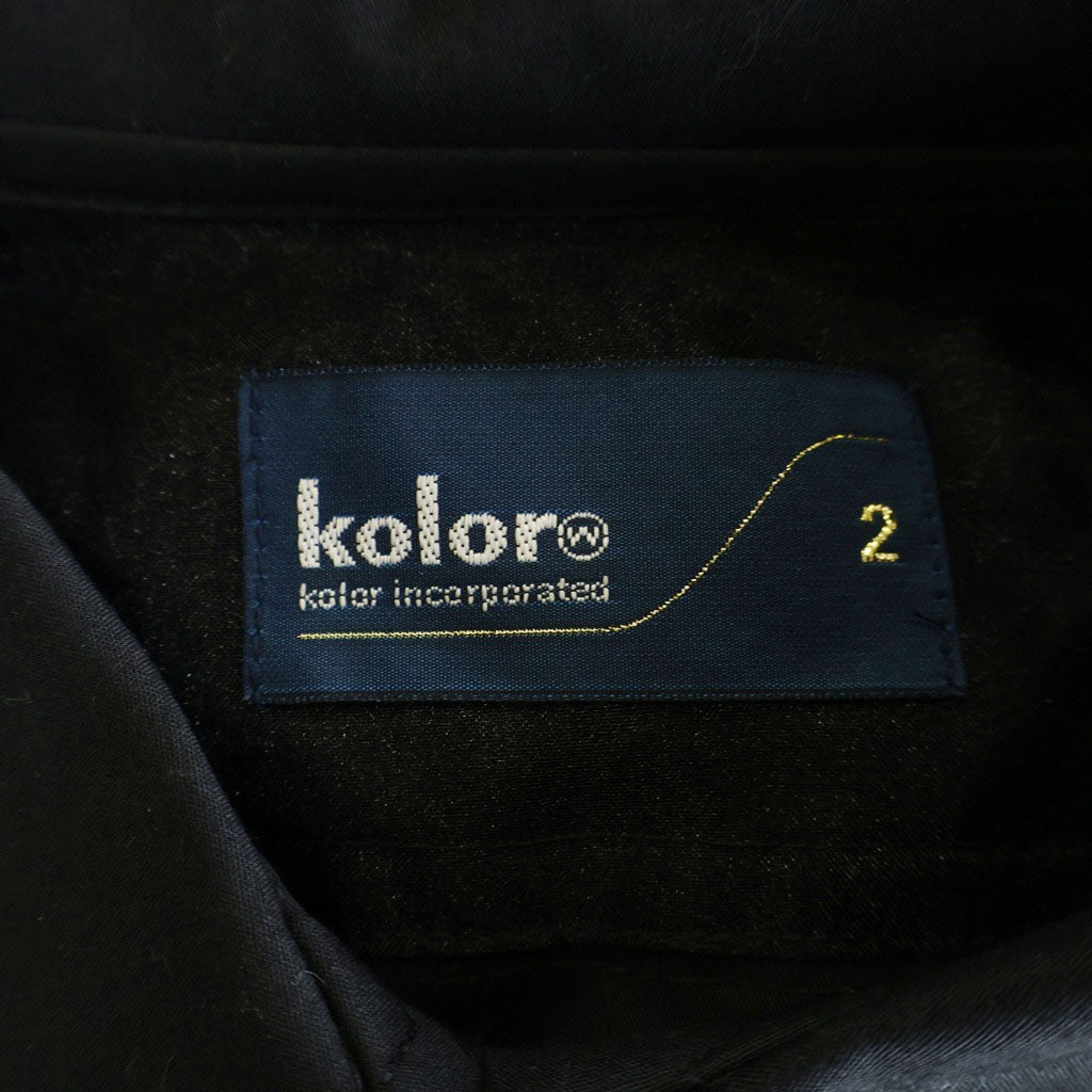 kolor(カラー) 16SS SHORT SLEEVE DRESS SHIRT ONE OIECE 16SCL-004124 ハーフボタン 半袖ドレスシャツワンピース ブラック レディース