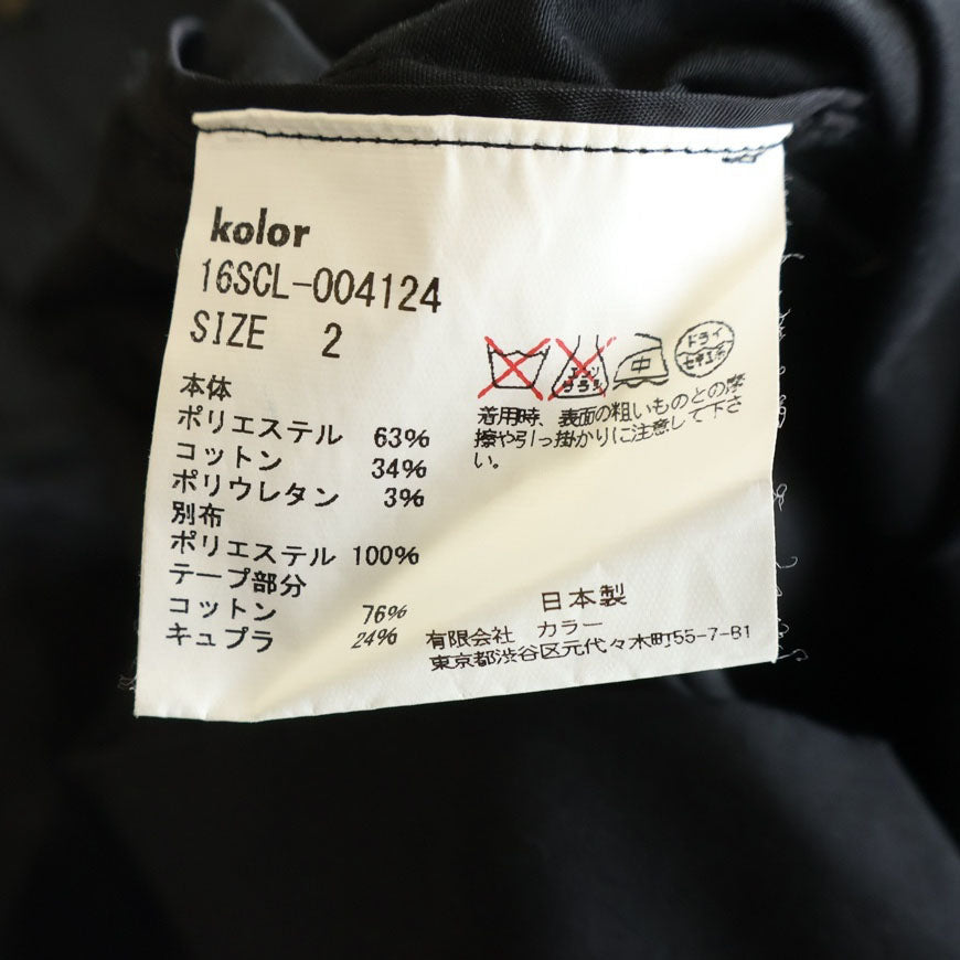 kolor(カラー) 16SS SHORT SLEEVE DRESS SHIRT ONE OIECE 16SCL-004124 ハーフボタン 半袖ドレスシャツワンピース ブラック レディース