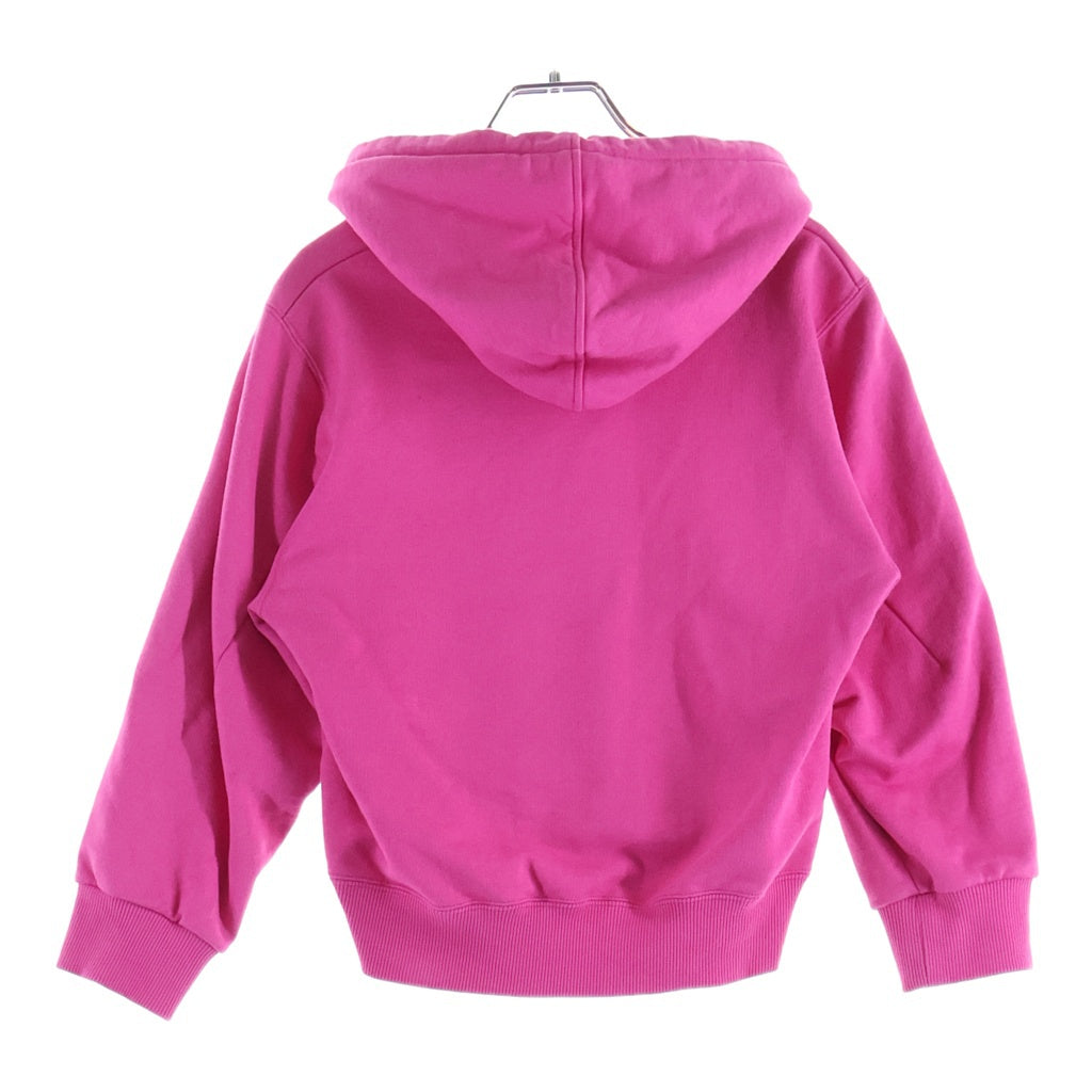 doublet(ダブレット) 22AW Rhinestone logo detail hoodie 22AW35CS231 ラインストーン ロゴ ディテール プルオーバーパーカー フーディー ピンク レディース