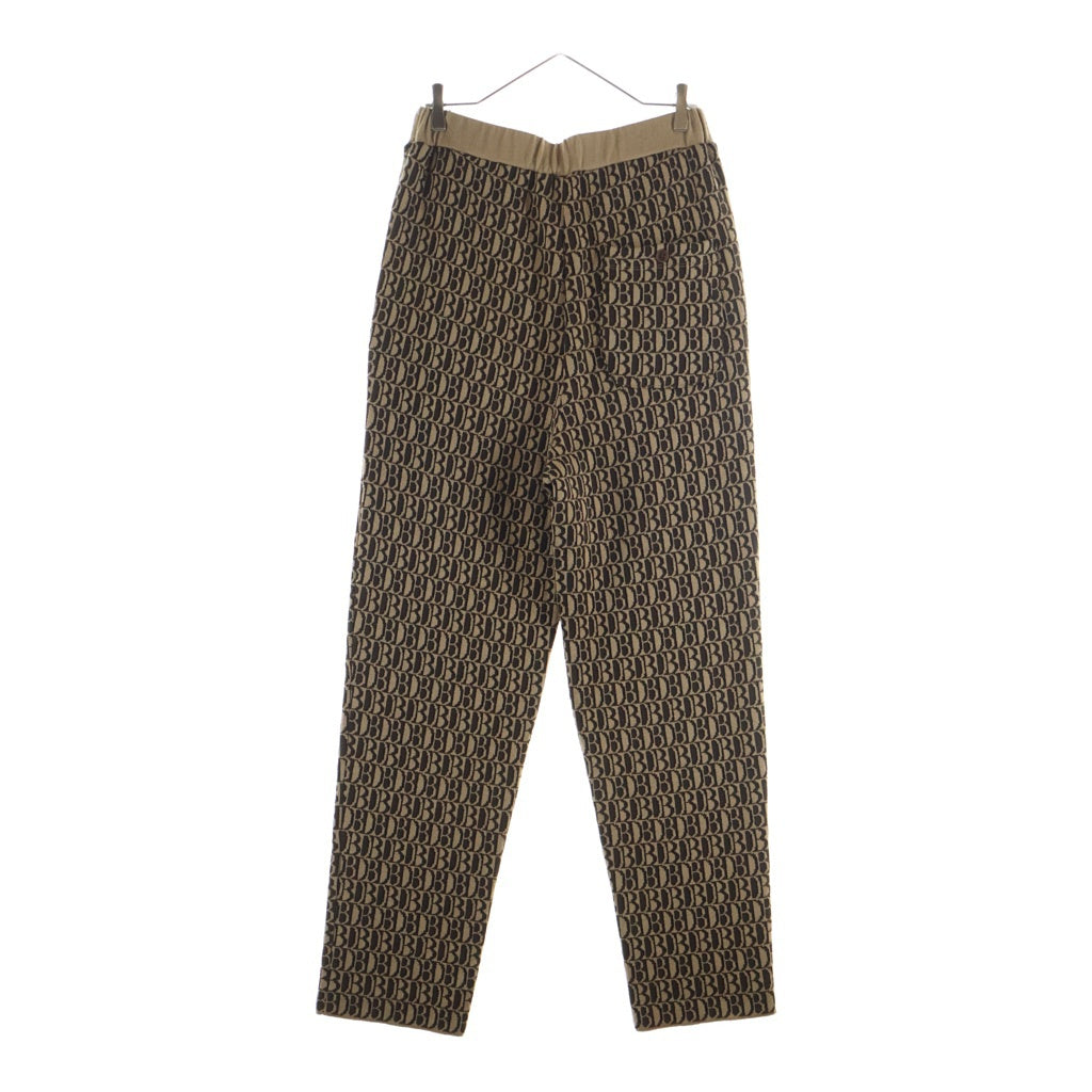 doublet(ダブレット) MONOGRAM JQ KNIT PANTS 21AW34KN59 DBロゴ モノグラム ウールニットパンツ ベージュ
