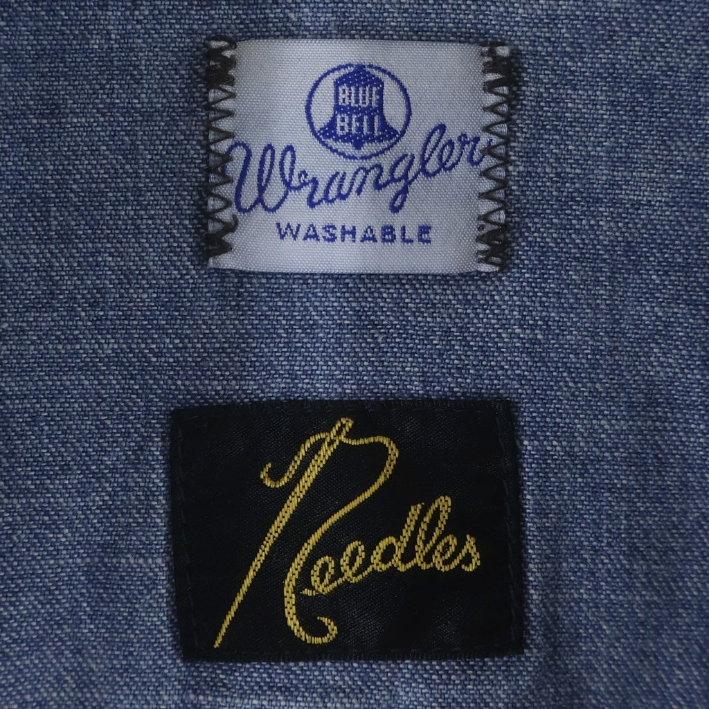 Needles(ニードルス) WESTAN SHIRT WS9257 フロント パピヨンロゴ刺繍 ウエスタン 長袖デニムシャツ インディゴ