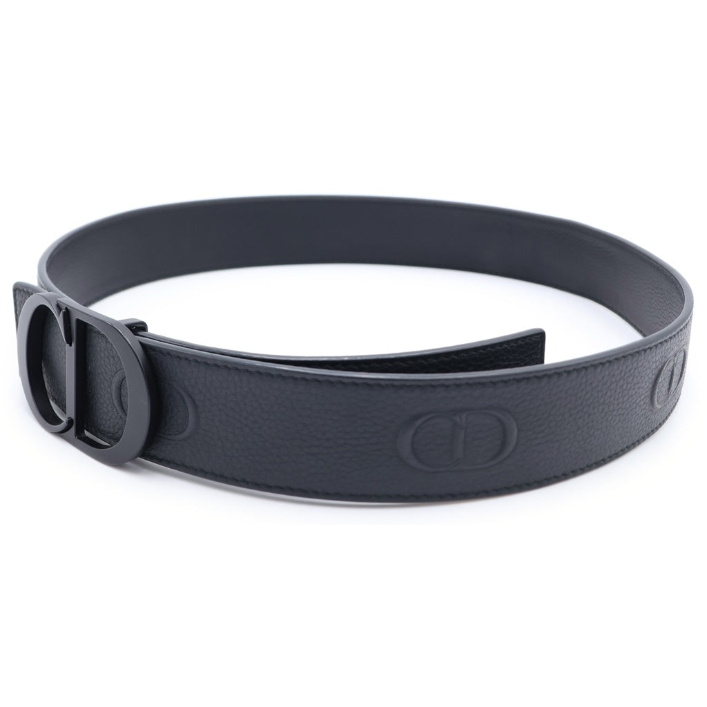 DIOR(ディオール) CD ICON CDバックル ルテニウムコーティング レザーベルト ブラック