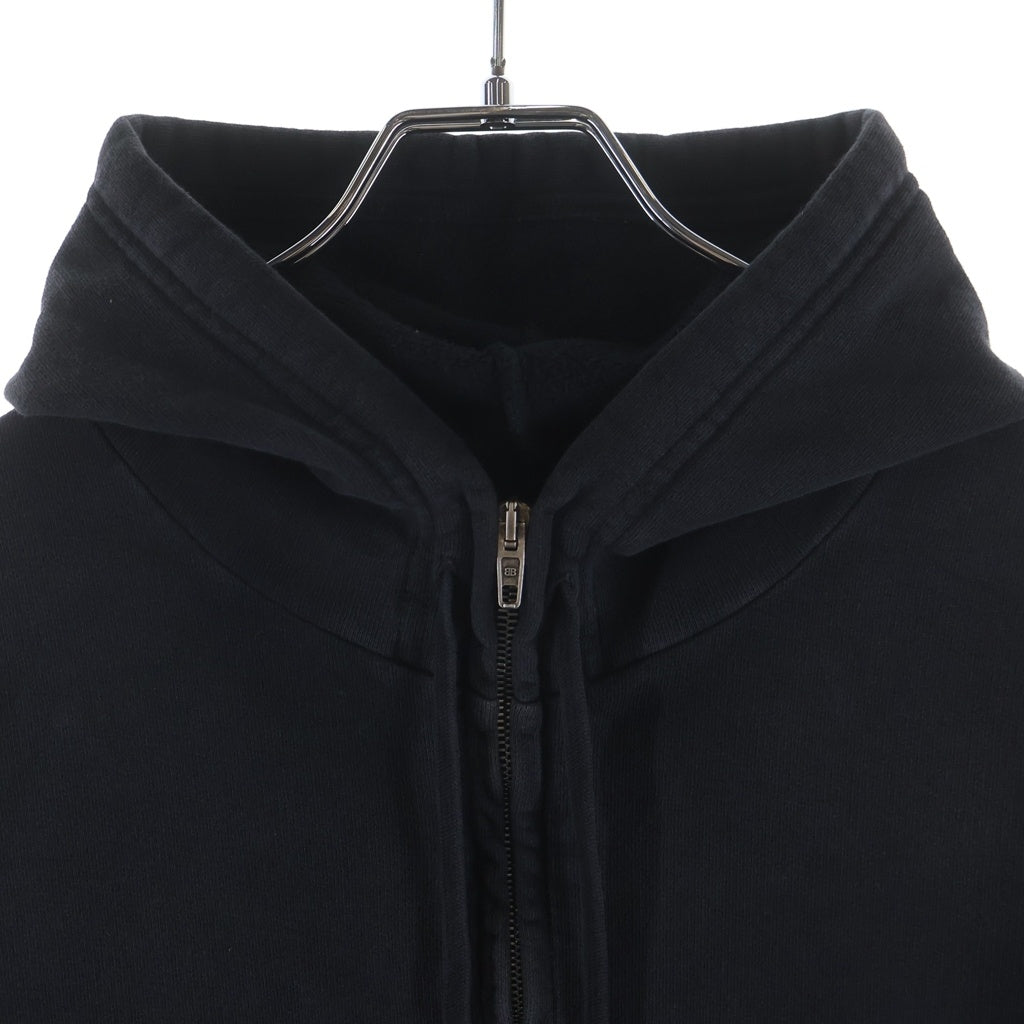 BALENCIAGA(バレンシアガ) 25AW Uniform Patch Zip-Up Hoodie 袖ワッペン付きジップアップフーディー ブラック 826162-TSVH3