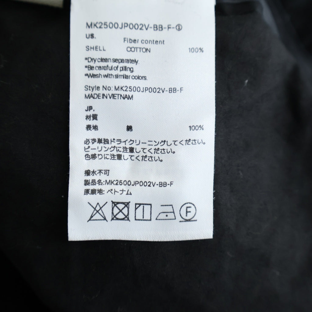 Matin Kim(マーティンキム) 25AW LOGO COATING JKT MK2500JP002V ロゴ コーティングブルゾンジャケット ブラック MK2500JP002V