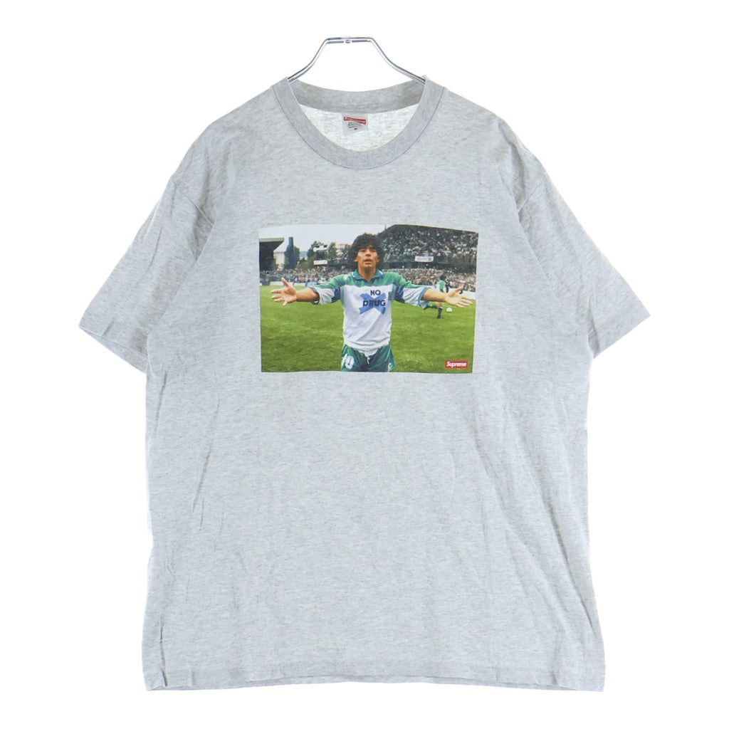 SUPREME(シュプリーム) 24SS Maradona Tee マラドーナ フォトプリント クルーネック半袖Tシャツカットソー グレー