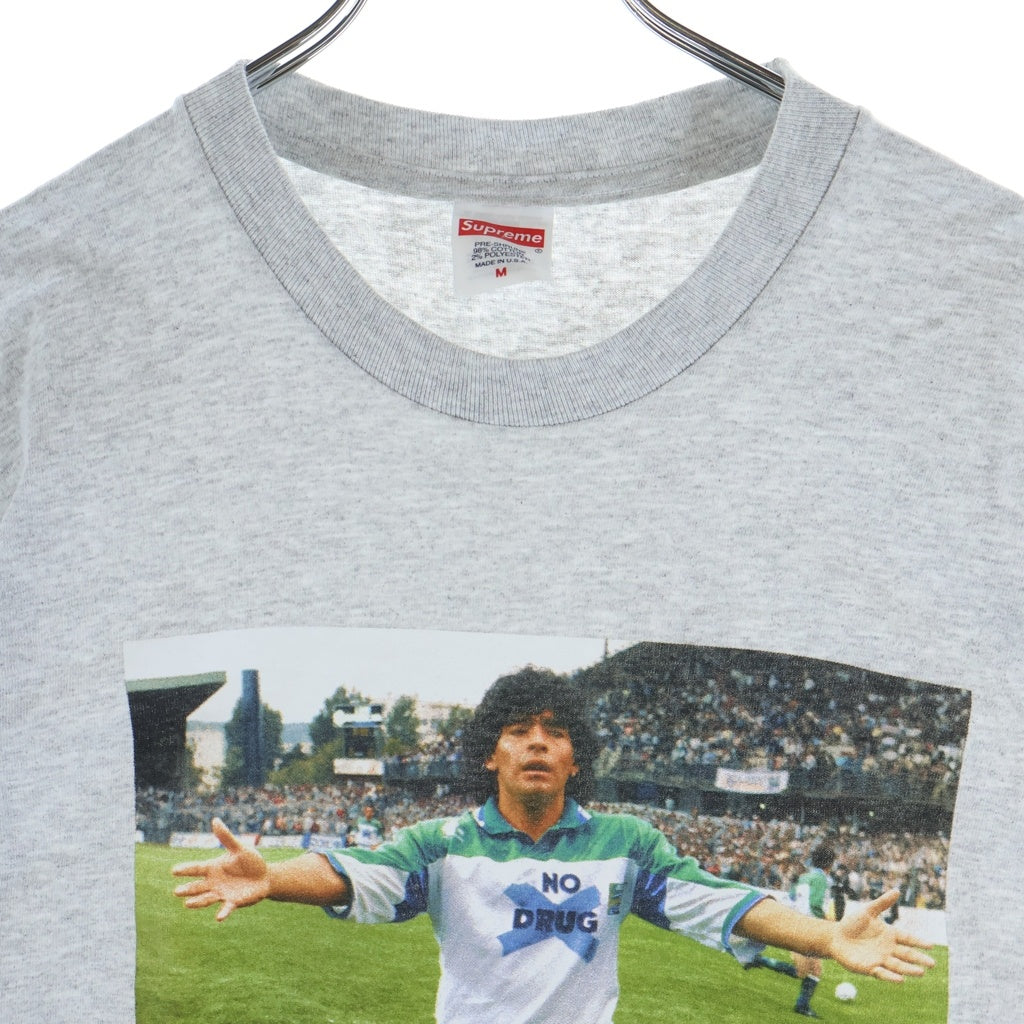 SUPREME(シュプリーム) 24SS Maradona Tee マラドーナ フォトプリント クルーネック半袖Tシャツカットソー グレー