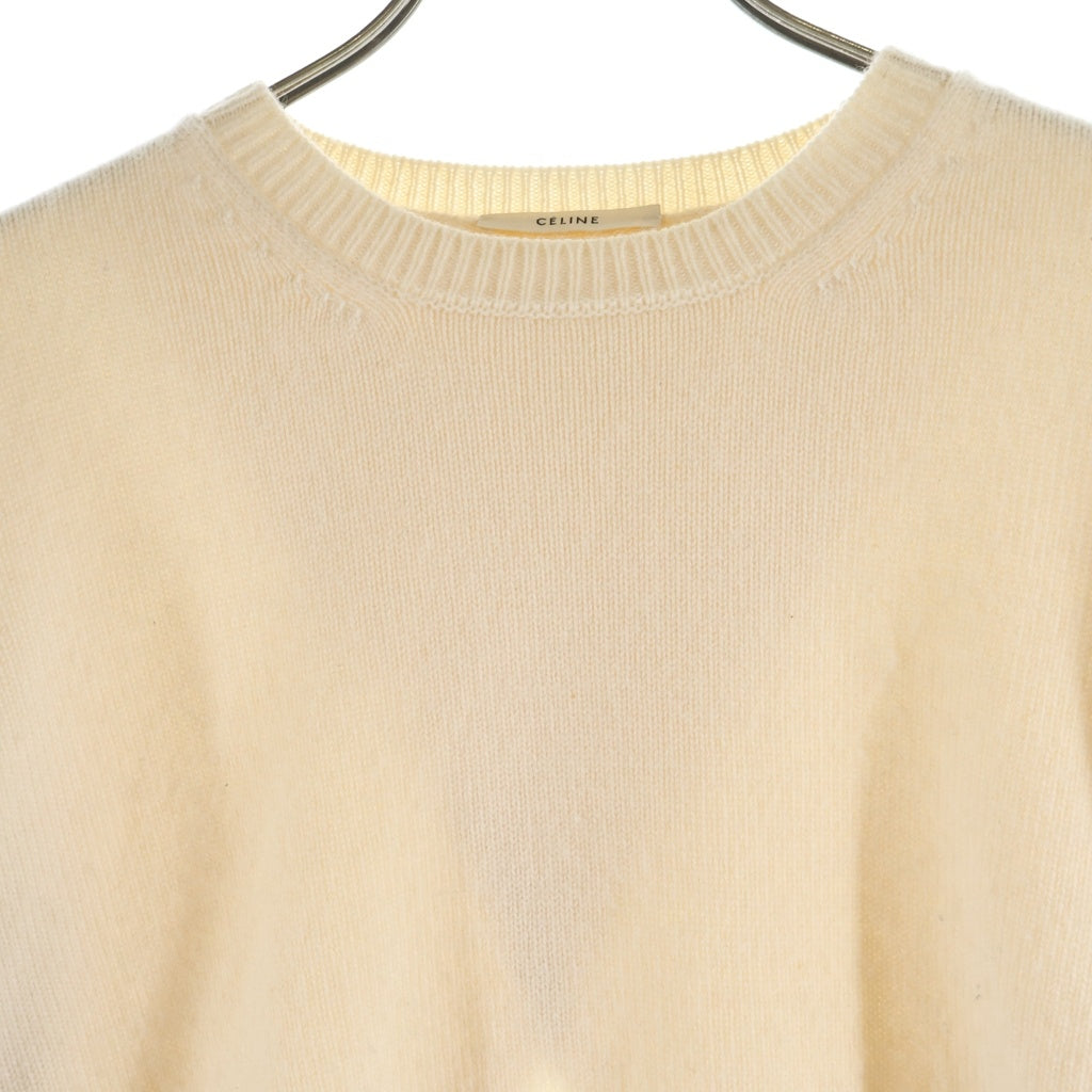 CELINE(セリーヌ) Macadam Cashmere Poncho Sweater フィービー ファイロ期 マカダム カシミヤ クルーネックニットセーター ポンチョ ベージュ レディース 2 3U58/3265