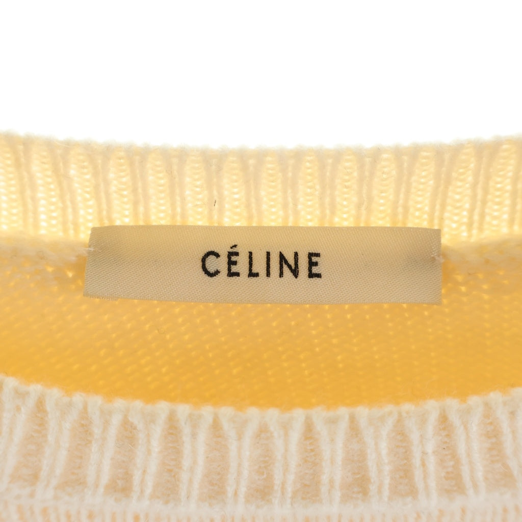 CELINE(セリーヌ) Macadam Cashmere Poncho Sweater フィービー ファイロ期 マカダム カシミヤ クルーネックニットセーター ポンチョ ベージュ レディース 2 3U58/3265