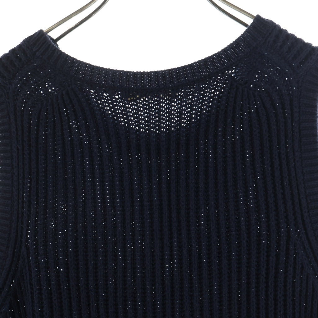 CELINE(セリーヌ) Kint Vest フィービー ファイロ期 クルーネックニットセーター ベスト ネイビー レディース 2 3M67/3259