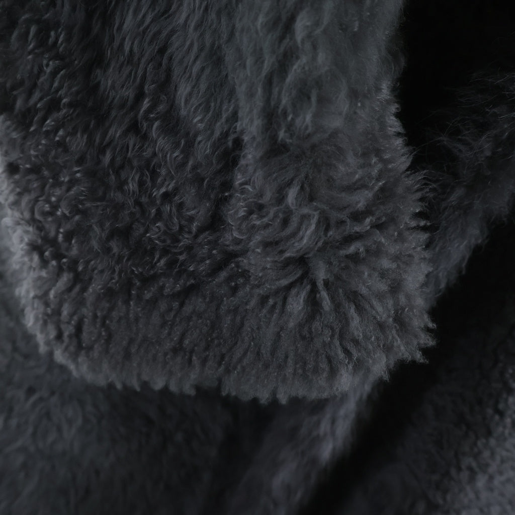 CELINE(セリーヌ) Lambskin Shearling Coat フィービー ファイロ期 ラムスキンシアリング ムートンコート グレー レディース 2 8S62/064A