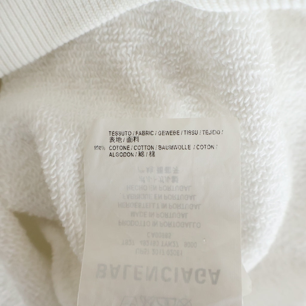 BALENCIAGA(バレンシアガ) Hood Logo Hoodie フードロゴ プルオーバーパーカー フーディー ホワイト 492190 TYK27