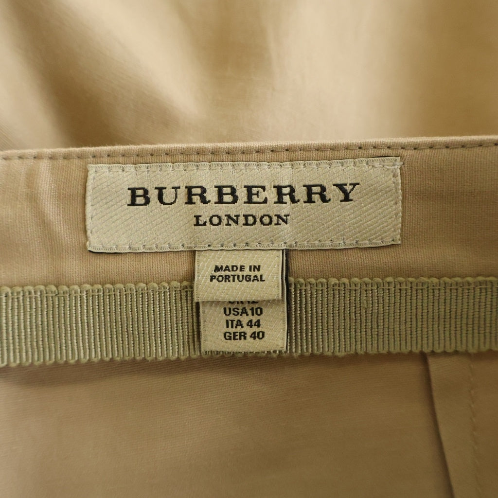BURBERRY(バーバリー) Cotton Long Straight Pant コットン センタープレス ストレートパンツ ベージュ 3924001