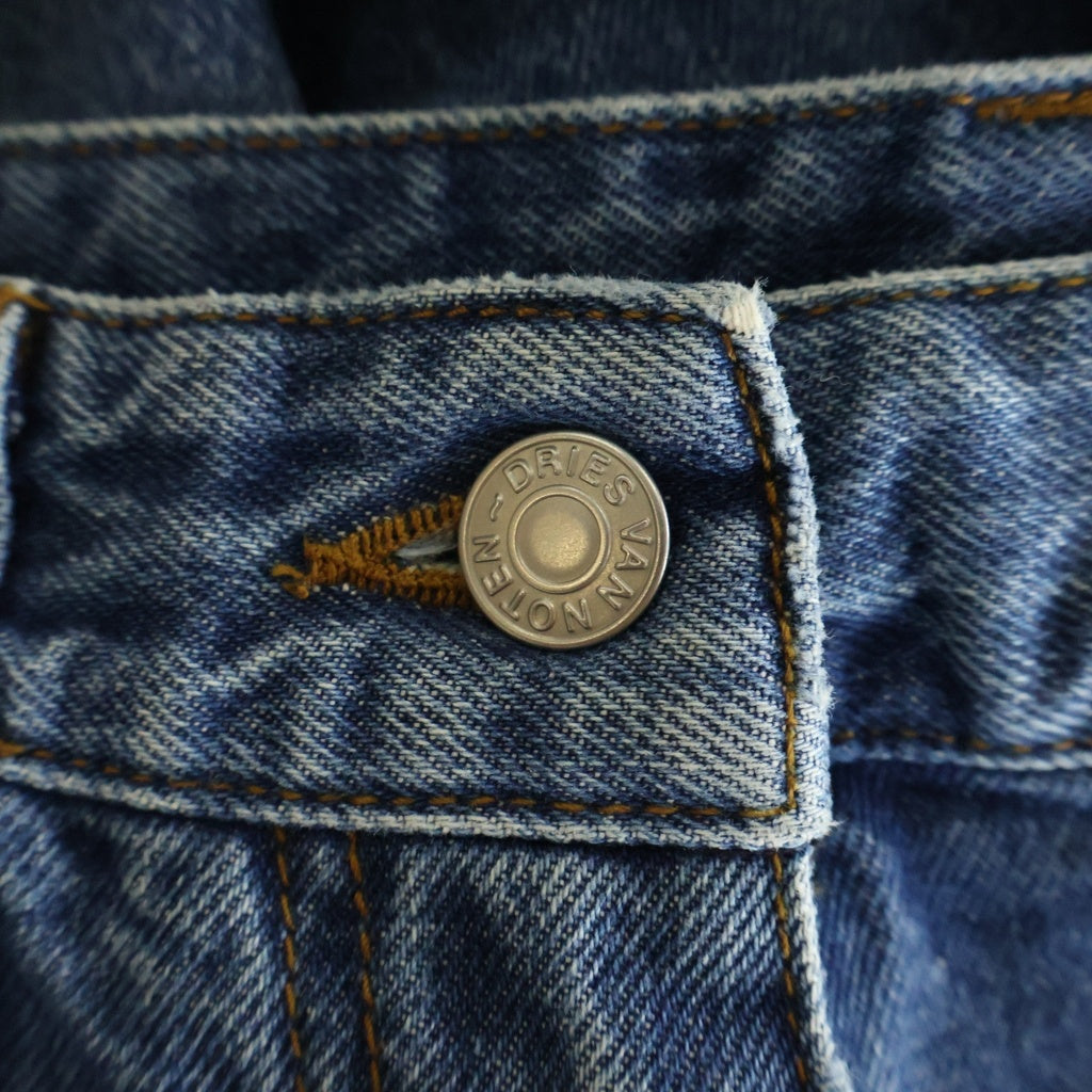 DRIES VAN NOTEN(ドリスヴァンノッテン) WIDE LEG DENIM PANTS ワイドレッグデニムパンツ インディゴ ‐ レディース