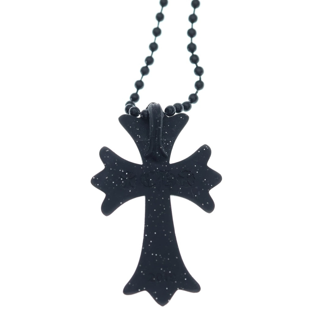 CHROME HEARTS(クロムハーツ) RUBBER CH CRS SML スモールCHクロス ラバーネックレス ラメ シリコン ブラック