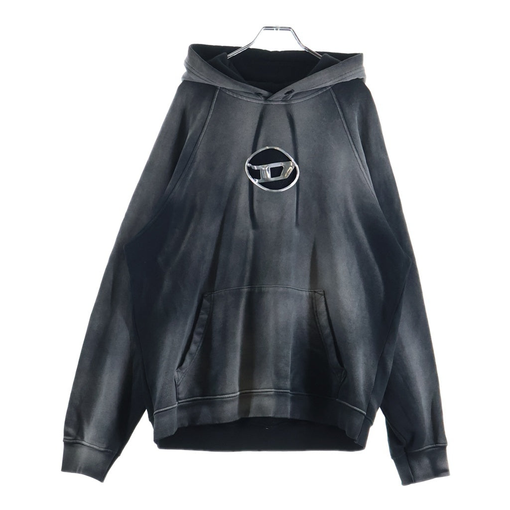 DIESEL(ディーゼル) 24SS S-ROXT-HOOD ロゴ プルオーバーパーカー フーディー グレー A13606 0CHBH