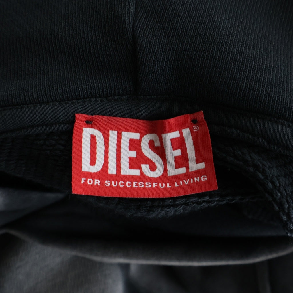 DIESEL(ディーゼル) 24SS S-ROXT-HOOD ロゴ プルオーバーパーカー フーディー グレー A13606 0CHBH