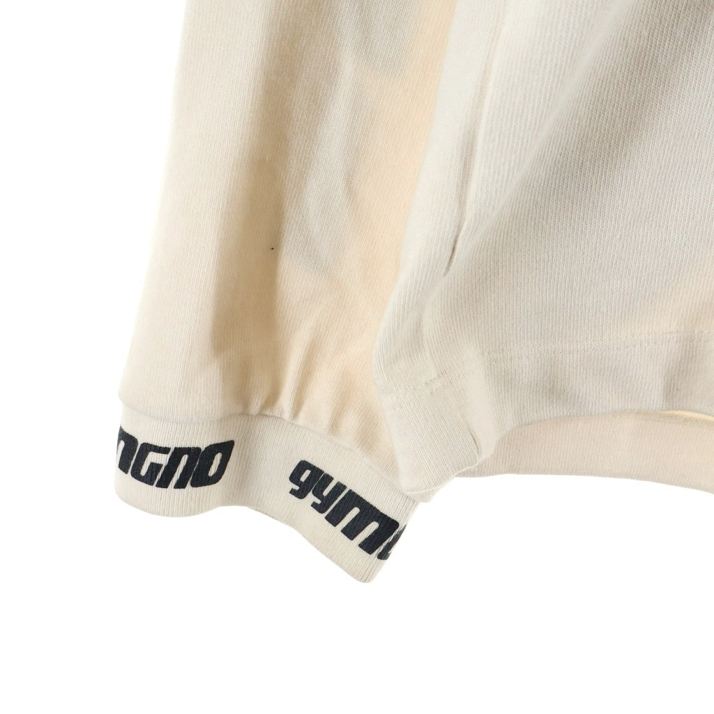 RIVINGTON roi Rebis(リヴィントンロイレビス) Fasting For Faster L/S Tee 両面プリント クルーネック長袖Tシャツカットソー ロングスリーブ ロンT ホワイト