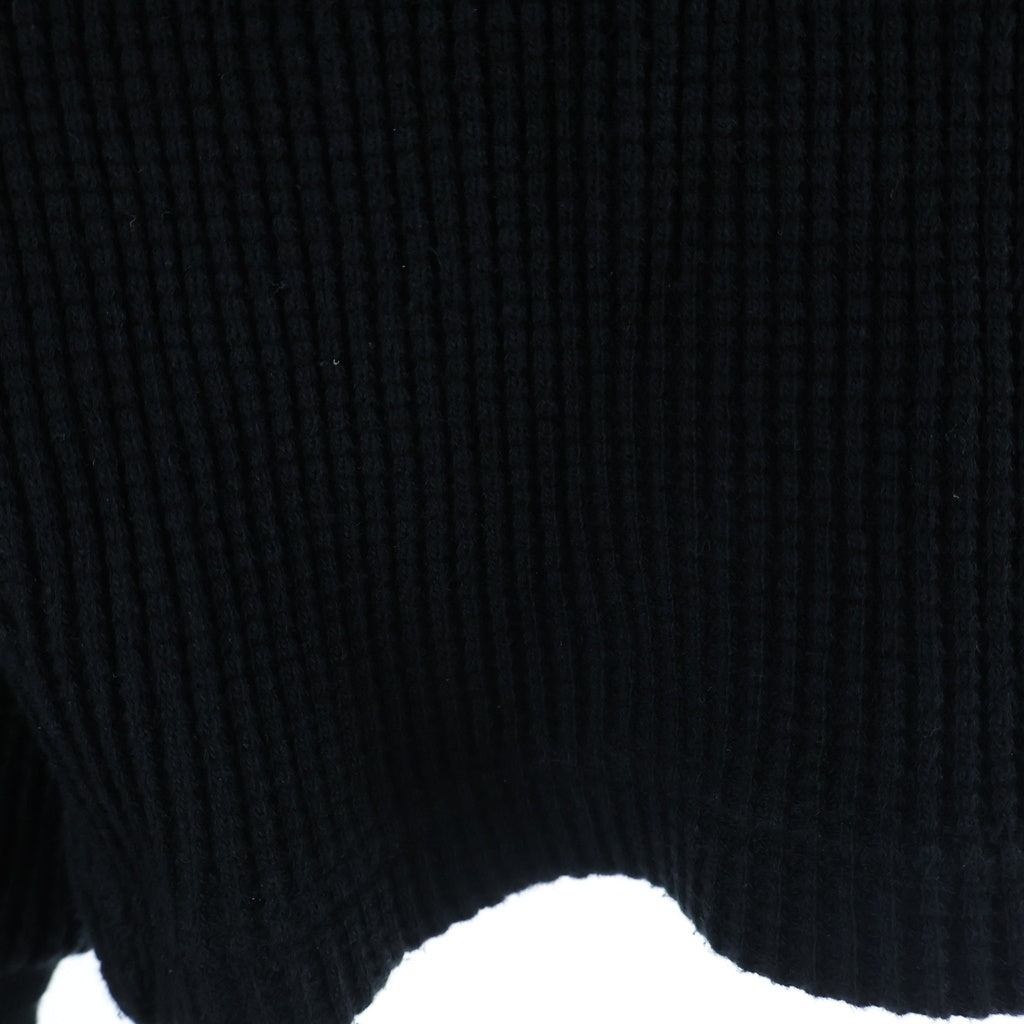 WACKO MARIA(ワコマリア) THERMAL CREW NECK SHIRT サーマル クルーネック長袖Tシャツカットソー ロンT ブラック -