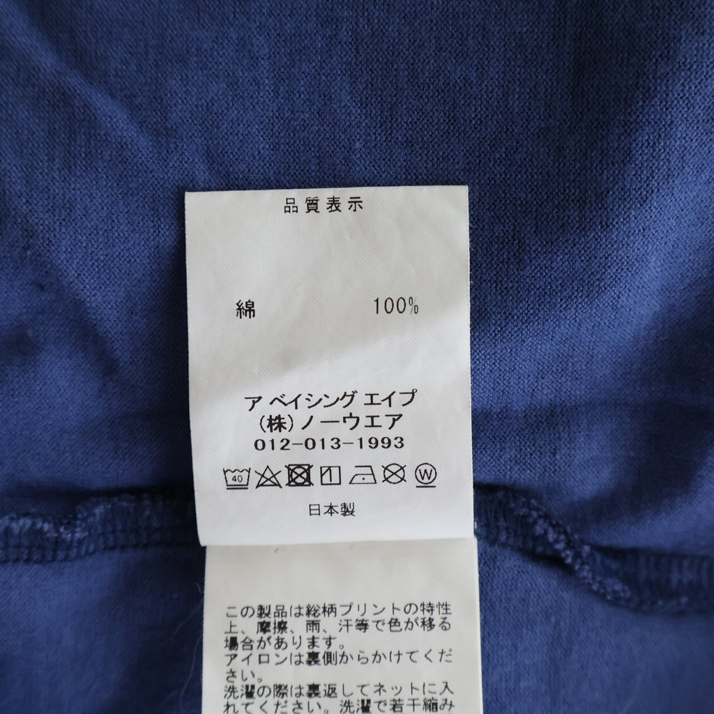 A BATHING APE(アベイシングエイプ) Color Camo College Tee 001CSK301002M カモ カレッジロゴプリント クルーネック半袖Tシャツカットソー ブルー