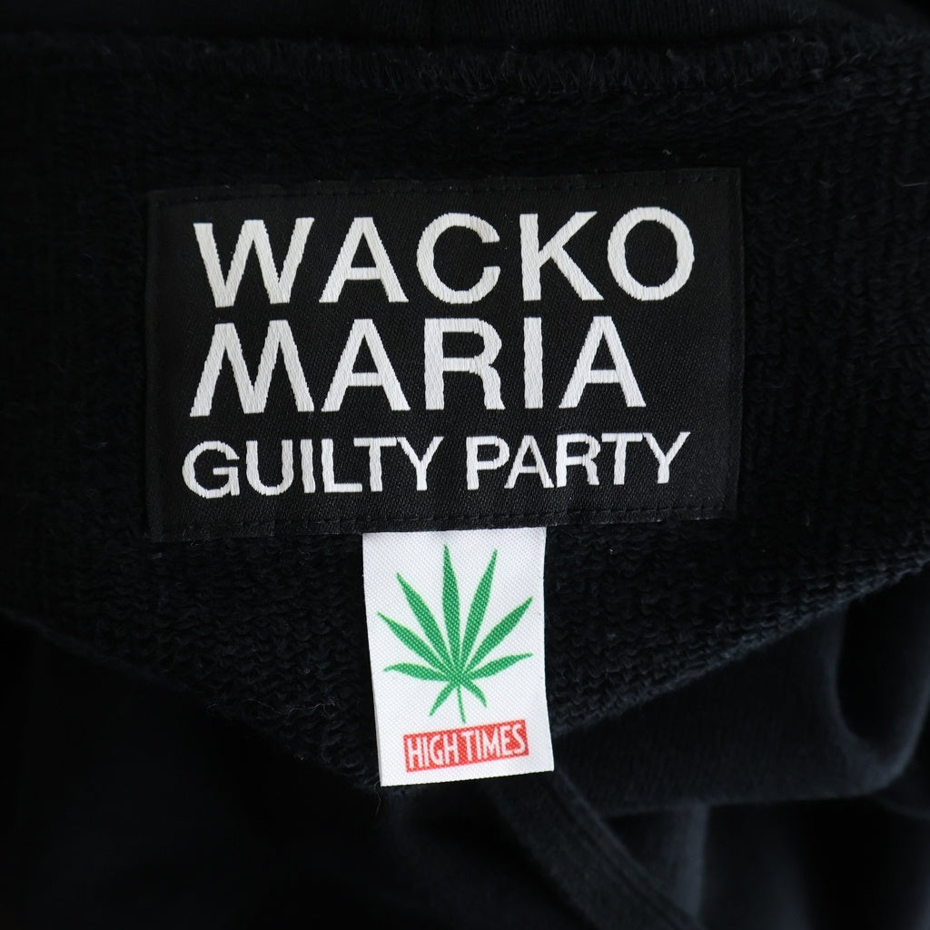 WACKO MARIA(ワコマリア) ×HIGHTIMES HEAVY WEIGHT HOODIE ハイタイムズ ヘビーウェイト プルオーバーパーカー フーディー ブラック