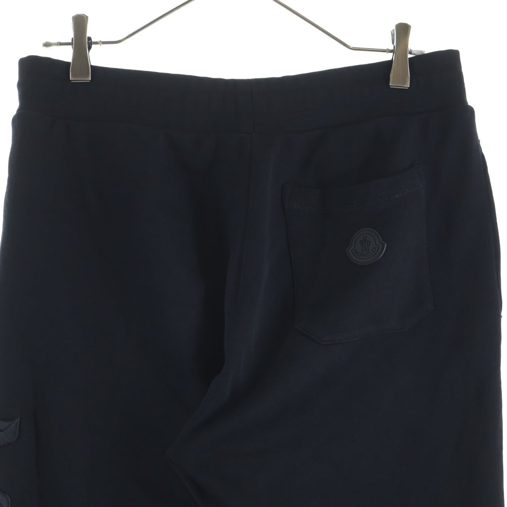 MONCLER(モンクレール) PANTALONE F20919D71712 パンタローネ ロゴ刺繍スウェットパンツ ブラック
