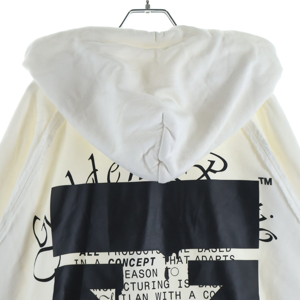 OFF-WHITE(オフホワイト) 20SS Dripping Arrows Incomp Hoodie OMBB057R20E30005 ドリッピング アローズ インコンプリート プルオーバーパーカー フーディー ホワイト OMBB057R20E30005