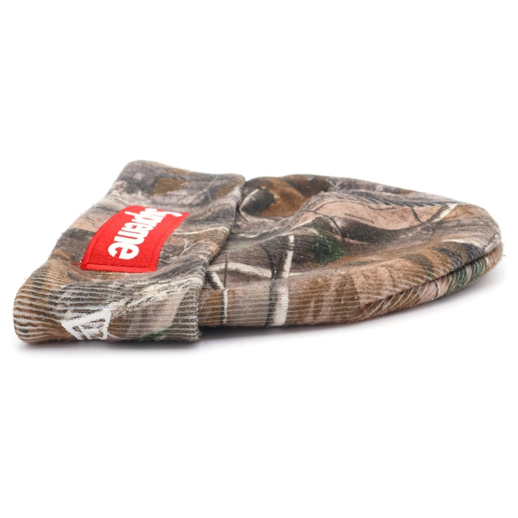 SUPREME(シュプリーム) 25AW ×NEW ERA BOX LOGO BEANIE REALTREE AP CAMO ニューエラ ボックス ロゴ リアルツリー ニットビーニー 帽子 カーキ