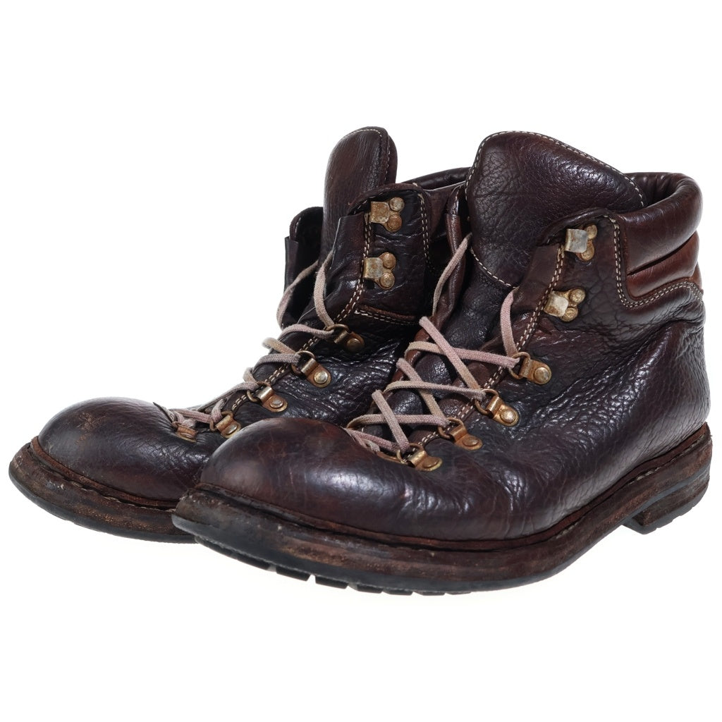 GUIDI(グイディ) Hiking Boots 795Z レースアップ レザー ハイキングブーツ ブラウン