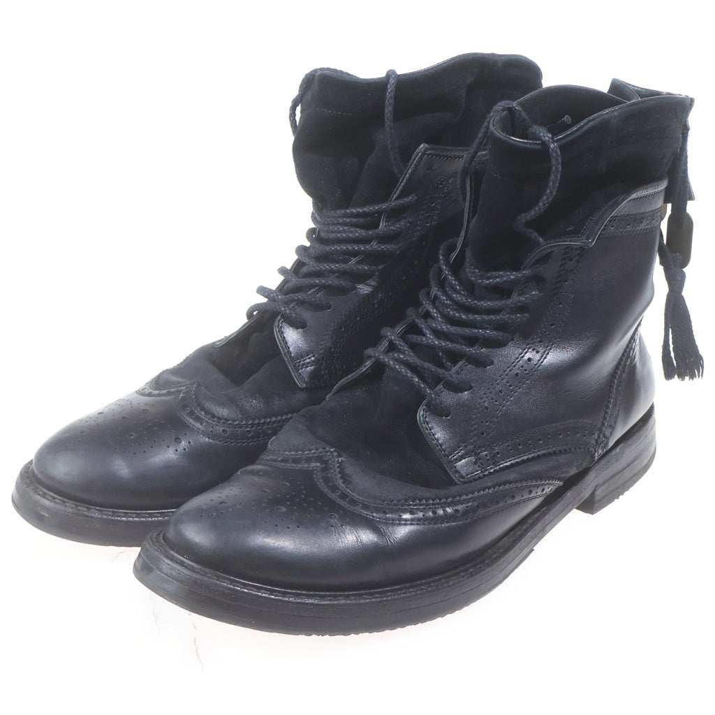 MIHARA YASUHIRO(ミハラヤスヒロ) double layered boots ダブルレイヤードハイカット サイドジップアップブーツ ブラック
