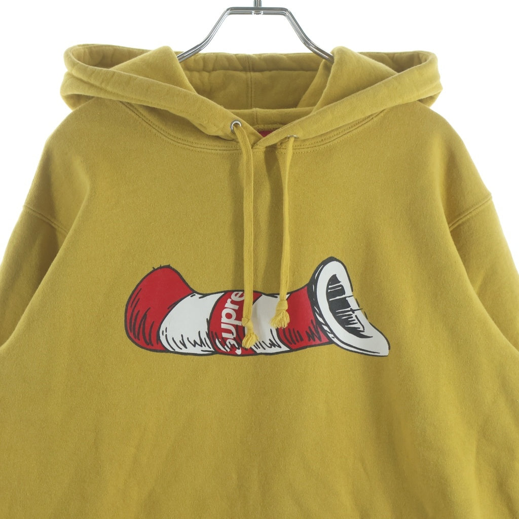 SUPREME(シュプリーム) 18AW Cat in the Hat Hooded Sweatshirt フロントプリント プルオーバースウェットフーディー イエロー