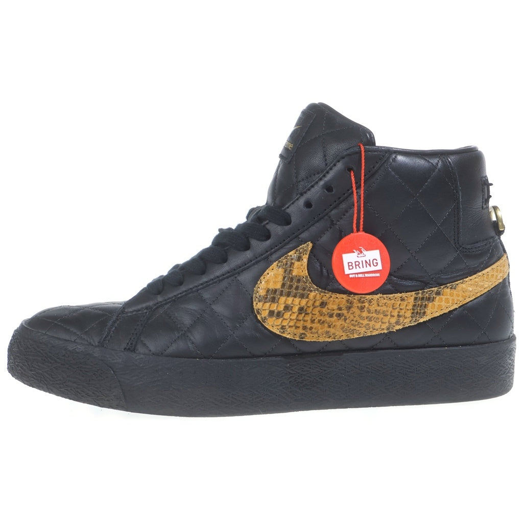 NIKE(ナイキ) ×Supreme × Nike SB Blazer Mid Black シュプリーム ×ナイキ SB ブレーザー ミッド ブラック ミッドカットスニーカー ブラック US19/27CM DV5078-001