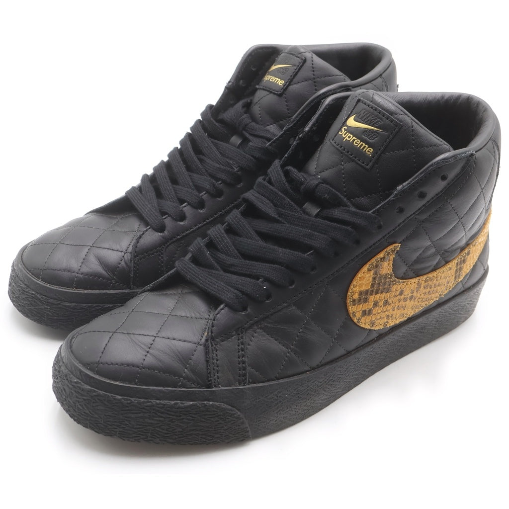 NIKE(ナイキ) ×Supreme × Nike SB Blazer Mid Black シュプリーム ×ナイキ SB ブレーザー ミッド ブラック ミッドカットスニーカー ブラック US19/27CM DV5078-001