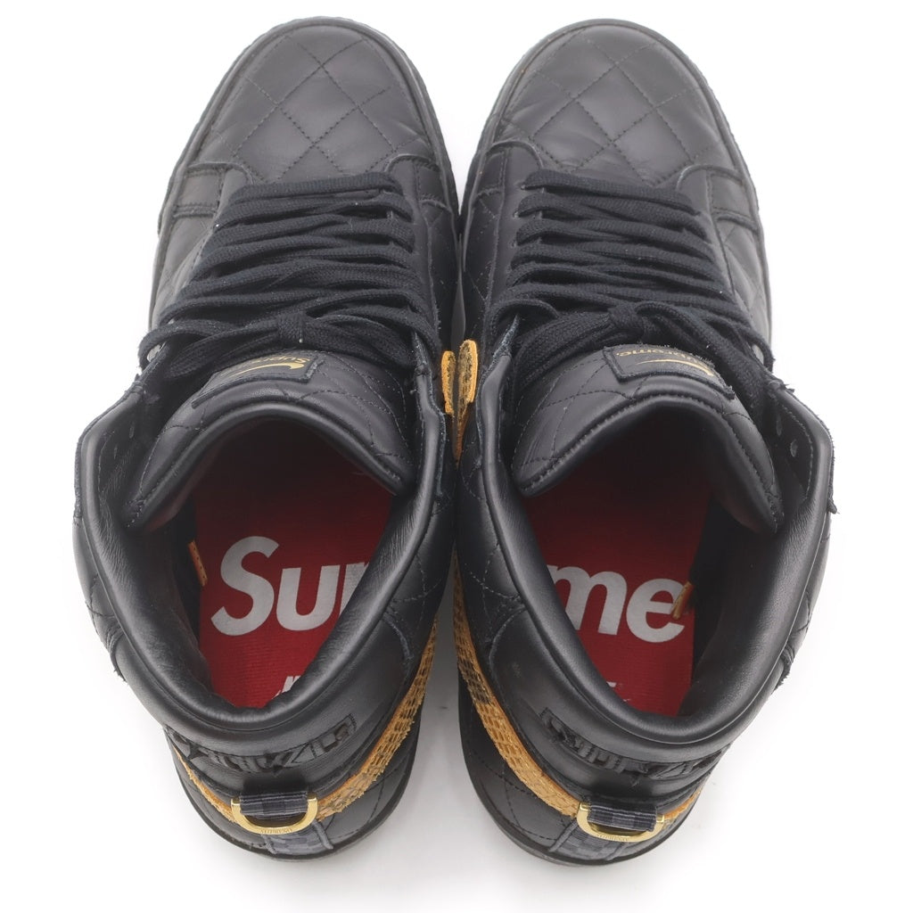 NIKE(ナイキ) ×Supreme × Nike SB Blazer Mid Black シュプリーム ×ナイキ SB ブレーザー ミッド ブラック ミッドカットスニーカー ブラック US19/27CM DV5078-001