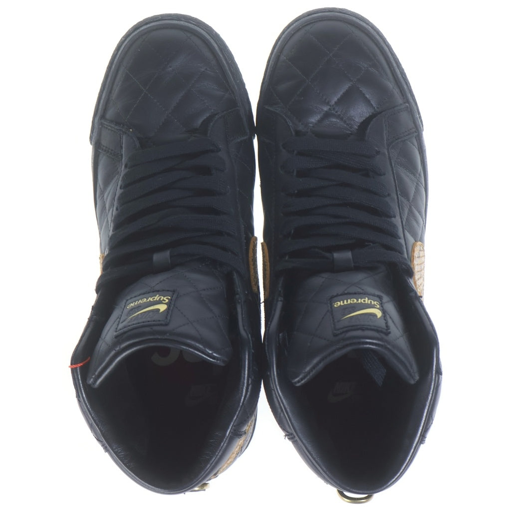 NIKE(ナイキ) ×Supreme × Nike SB Blazer Mid Black シュプリーム ×ナイキ SB ブレーザー ミッド ブラック ミッドカットスニーカー ブラック US19/27CM DV5078-001