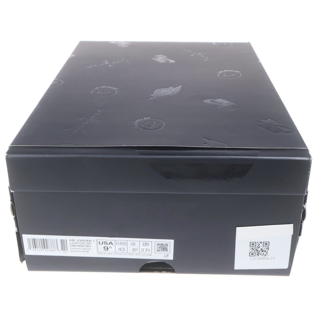 NIKE(ナイキ) ×Travis Scott AIR JORDAN 1 Low OG SP Black Phantom トラヴィススコット エアジョーダン1 OG SP ブラック ファントム ローカットスニーカー DM7866-001