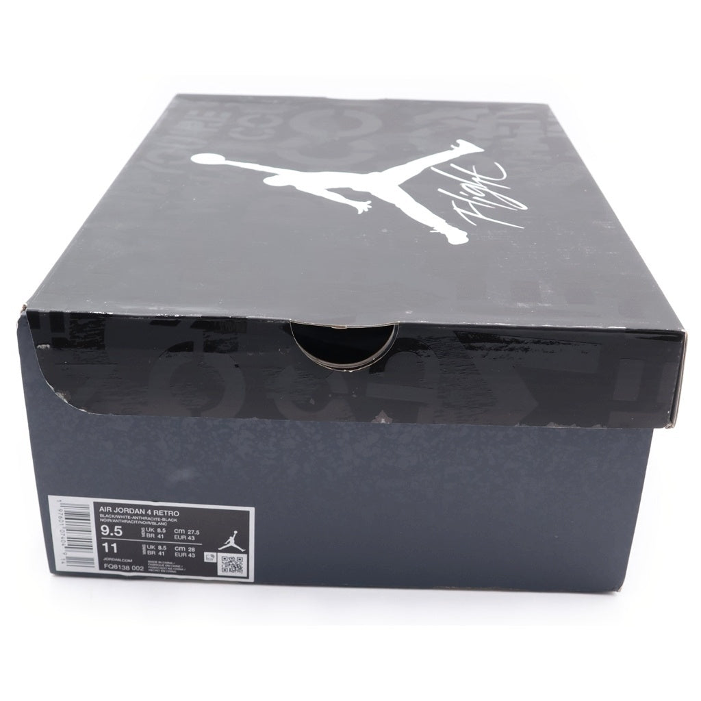 NIKE(ナイキ) AIR JORDAN 4 Retro Fear FQ8138-002 エアジョーダン4 レトロ フィアー ハイカットスニーカー US9.5/27.5cm ブラック