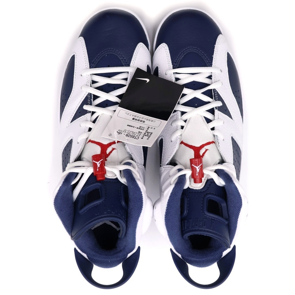NIKE(ナイキ) AIR JORDAN 6 Retro White and Midnight Navy CT8529-164 エアジョーダン6 レトロ ホワイト アンド ミッドナイトネイビー ハイカットスニーカー US9.5/27.5cm