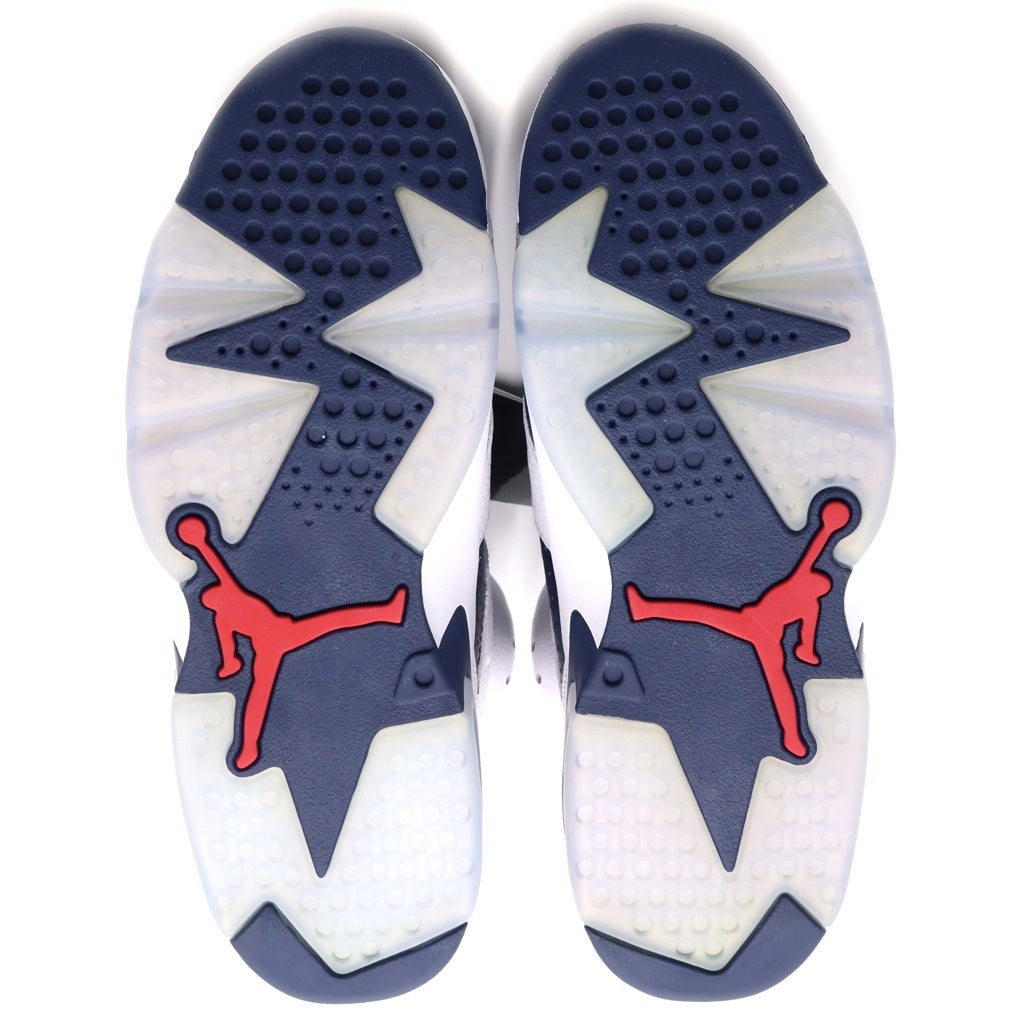 NIKE(ナイキ) AIR JORDAN 6 Retro White and Midnight Navy CT8529-164 エアジョーダン6 レトロ ホワイト アンド ミッドナイトネイビー ハイカットスニーカー US9.5/27.5cm