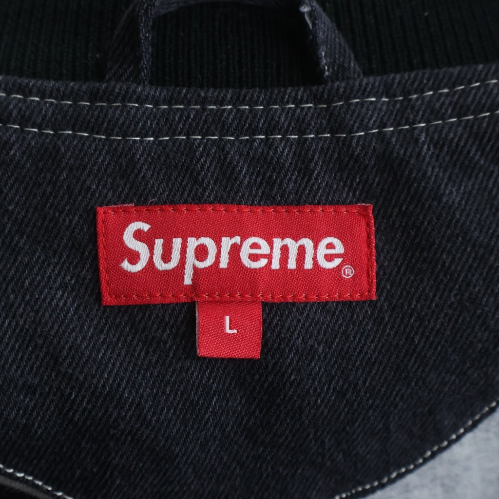 SUPREME(シュプリーム) 18SS Denim Varsity Jacket Black デニム バーシティ ジャケット ブラック/インディゴ