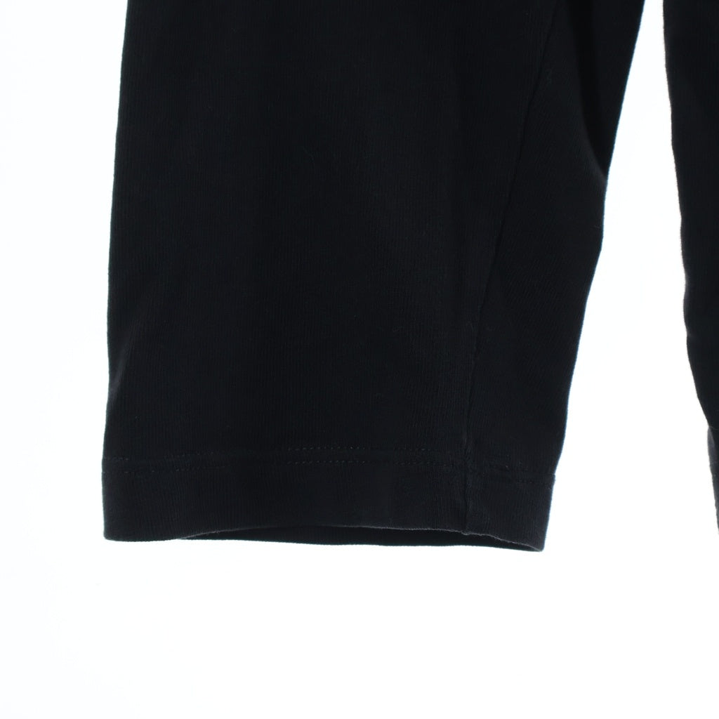 MONCLER(モンクレール) MAGLIA T-SHIRT フロントロゴプリントクルーネック長袖カットソー ブラック G20918D000002ー8390T