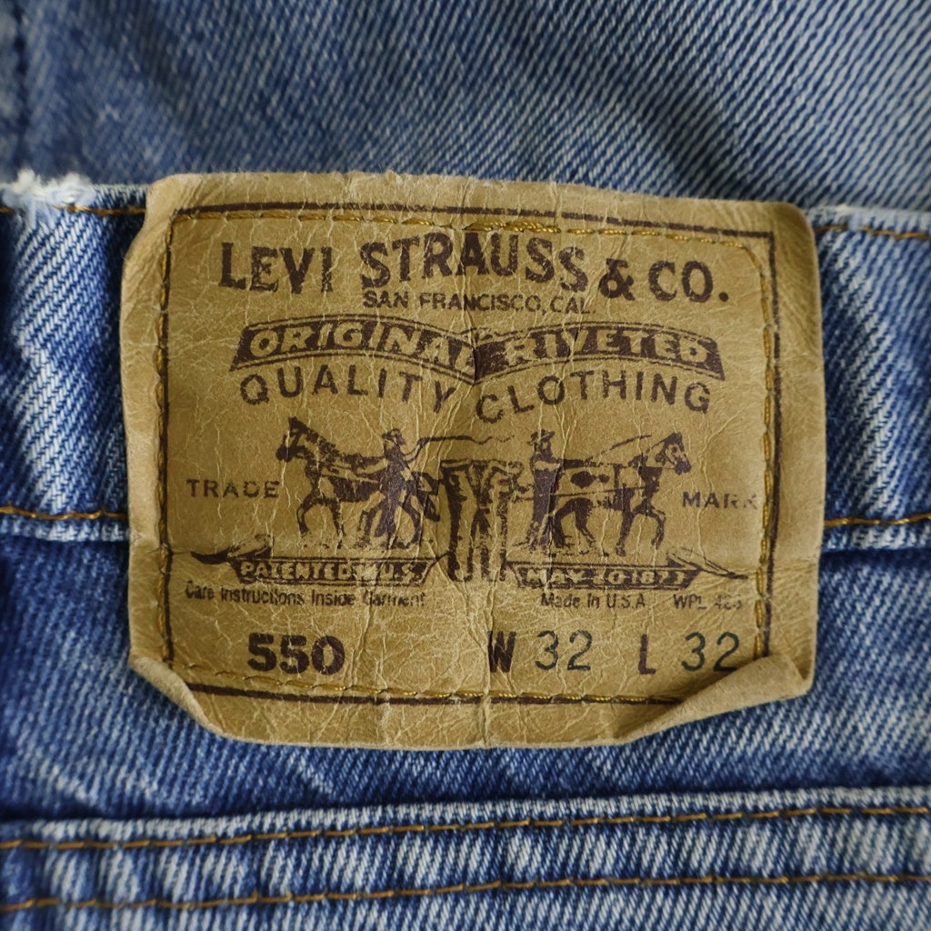 Levi's(リーバイス) 90S VINTAGE 550 ヴィンテージ USA製 ボタン裏575 オレンジタブ スモールE ストレートデニムパンツ ジーンズ インディゴ