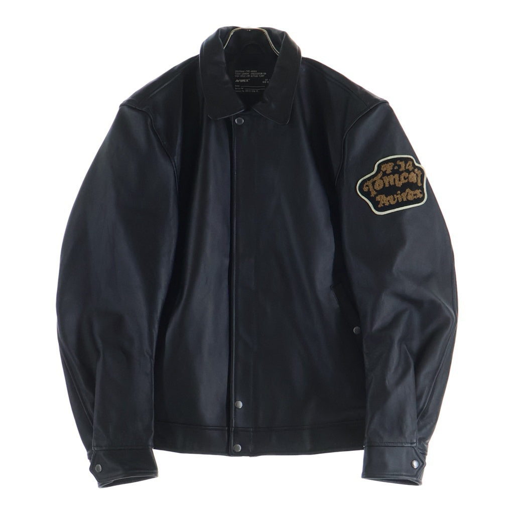 AVIREX(アヴィレックス) TOMCAT F-14 TOP GUN 783-4250005 トムキャット フライトレザージャケット ブラック