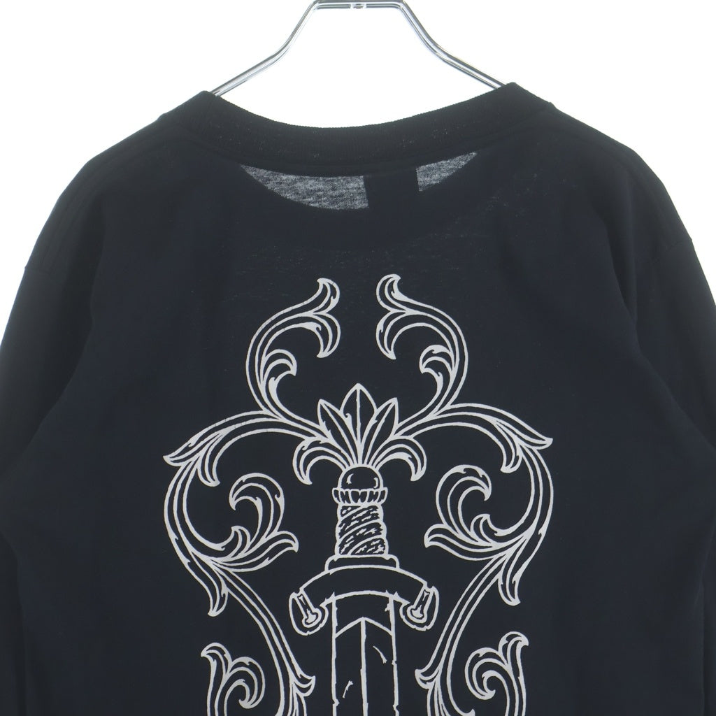 CHROME HEARTS(クロムハーツ) 90S OLD ×MAX FIELD LOS ANGELS DAGGER L/S TEE マックスフィールド オールド ダガープリント クルーネック長袖Tシャツカットソー ブラック