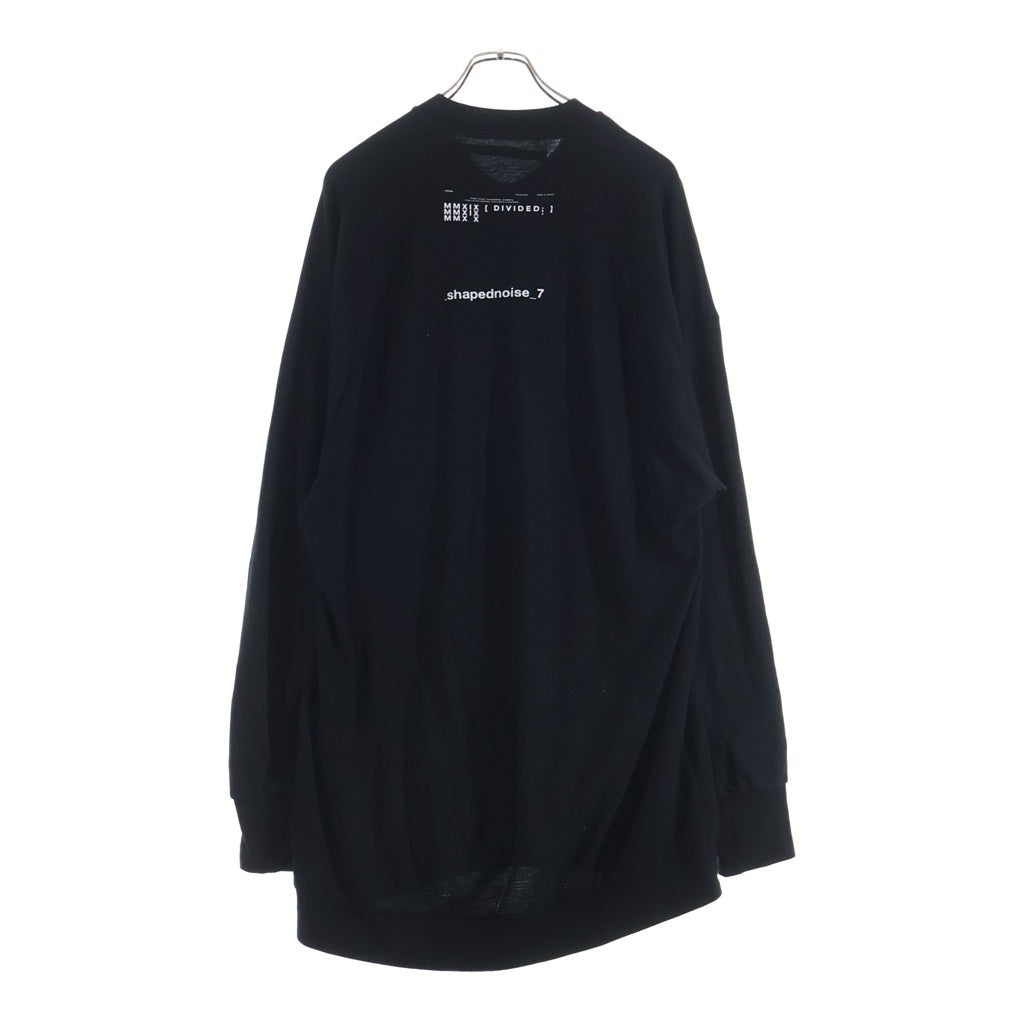 JULIUS(ユリウス) 20AW フロンプリントクルーネックメッシュ長袖カットソー ブラック