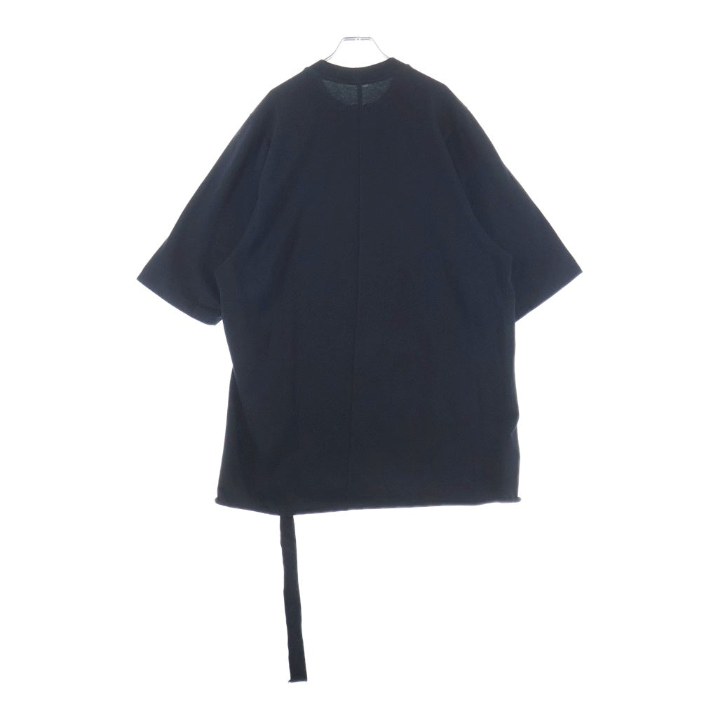 Rick Owens(リックオウエンス) 26SS JUMBO SS T DU01F4274-RIGEP3 ペンタグラム刺繍 オーバーサイズ クルーネック半袖Tシャツカットソー ブラック